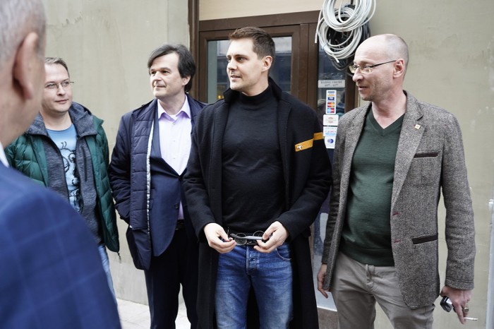 Miloš Biković na projekciji filma Srpski gambit: Zvezda i smrt grofa Vronskog