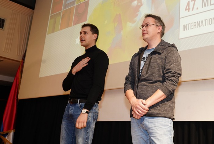 Miloš Biković na projekciji filma Srpski gambit: Zvezda i smrt grofa Vronskog