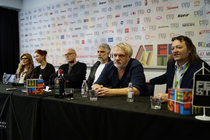 film IZBRISANA  Miha Mazzini, reditelj  Dušan Joksimović, reditelj  Judita Franković, glumica  Frenk Celar, producent   Biljana Prvanović, producent Srbija