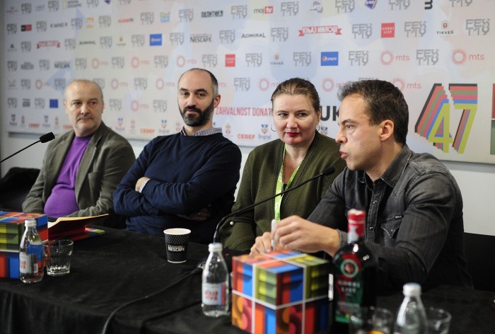 Beograd 23.02.2019. Fest 2019 konferencija za novinare ekipe filma LIMUNADA u sastavu  Ioana Uricaru, rediteljka i Goran Radaković, glumac. foto Dusan Milenkovic