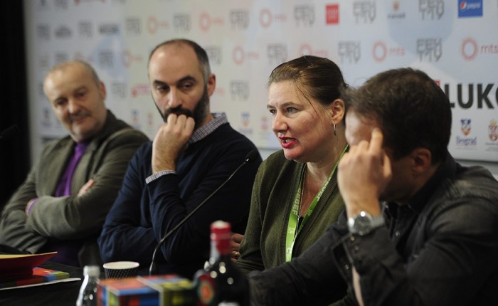 Beograd 23.02.2019. Fest 2019 konferencija za novinare ekipe filma LIMUNADA u sastavu  Ioana Uricaru, rediteljka i Goran Radaković, glumac. foto Dusan Milenkovic