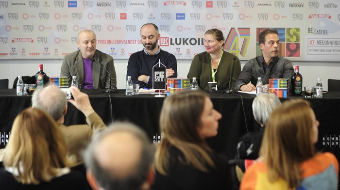 Beograd 23.02.2019. Fest 2019 konferencija za novinare ekipe filma LIMUNADA u sastavu  Ioana Uricaru, rediteljka i Goran Radaković, glumac. foto Dusan Milenkovic