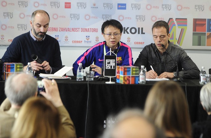 Beograd 23.02.2019. Fest 2019 konferencija za novinare predsednika zirija za srpski film Yao Wang-a. foto Dusan Milenkovic