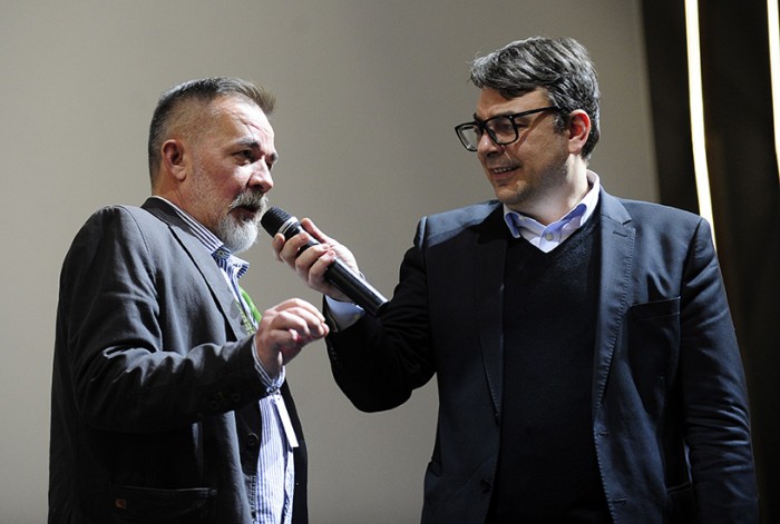 Beograd 26.02.2019. Fest 2019, ekipa filma Osmi povjerenik poklonila se publici posle projekcije u kombank dvorani. foto Dusan Milenkovic