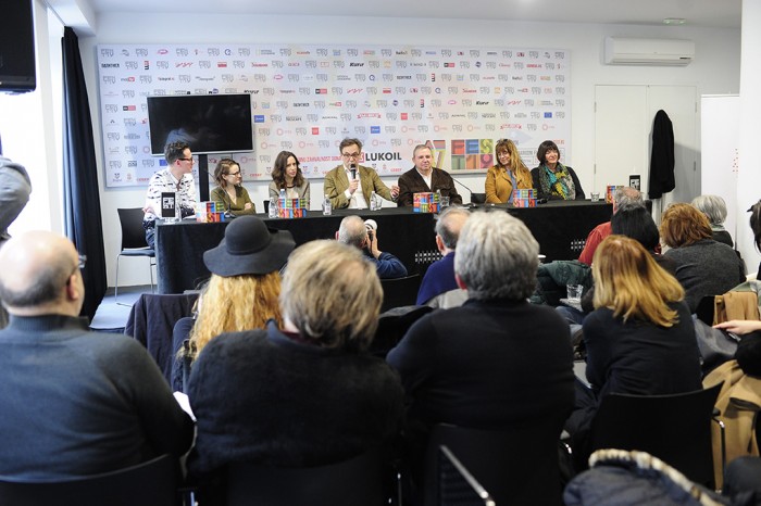Beograd 27.02.2019. Fest 2019, ekipa filma Delirijum Tremens u sastavu, Goran Markovic, reditelj, Tihomir Stanic, glumac, Gorica Popovic, glumica, Nada Sargin, glumica, Anita Mancic, glumica, Milica ...