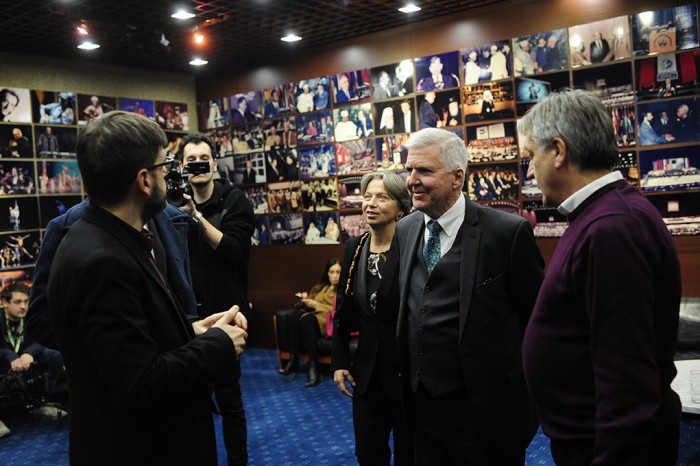 Beograd 27.02.2019. Fest 2019, ambasador SAD Kyle Randalph Scott obratio se publici sava centra i najavio film Zelena Knjiga. foto Dusan Milenkovic