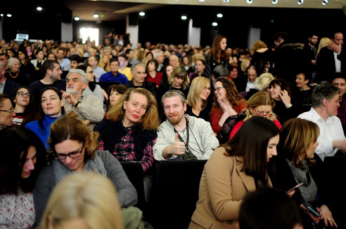 Beograd 28.02.2019. Fest 2019, Goran Markovic i ekipa filma Delirijum tremens prosetali su crvenim tepihom pred premijeru filma u kombank dvorani. foto Dusan Milenkovic