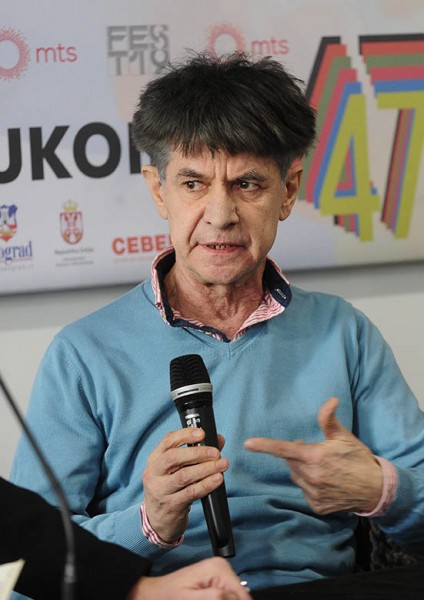 Beograd 28.02.2019. Fest 2019, ekipa crtanog filma KOLEKCIONAR, u sastavu Milorad Krstic, reditelj i scenarista, Radmila Roczkov, scenarista, odrzalanje konferenciju za novinare. foto Dusan ...