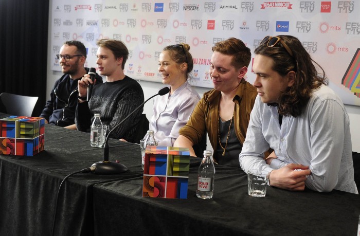 Beograd 28.02.2019. Fest 2019, ekipa filma Posledice u sastavu Darko Stante, reditelj, Lea Cok, glumica, Andraž Jeric, producent, Jerca Jeric, producent idrzala je konferenciju za novinare. foto ...