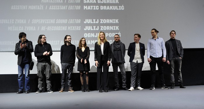 Beograd 28.02.2019. Fest 2019, ekipa filma Posledice poklonila se publici kombank dvorane nakon projekcije filma. foto Dusan Milenkovic