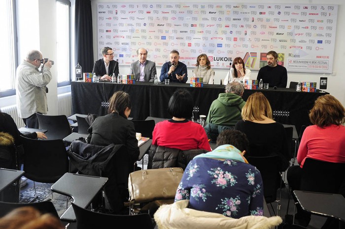 Beograd 28.02.2019. Fest 2019, ekipa filma Savovi u sastavu Miroslav Terzić, reditelj, Uliks Fehmiu, producent, Snezana Bogdanovic, glumica
Marko Bacovic, glumacn odrzala je konferenciju za ...