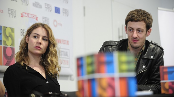 Beograd 02.03.2019. Fest 2019, ekipa filma Poslednji srbin u hrvatskoj u sastavu, Ankica Juric Tilic, producentkinja, Tihana Lazovic, glumica, Dado Cosic, glumac, Predrag Licina, reditelj, odrzala je ...
