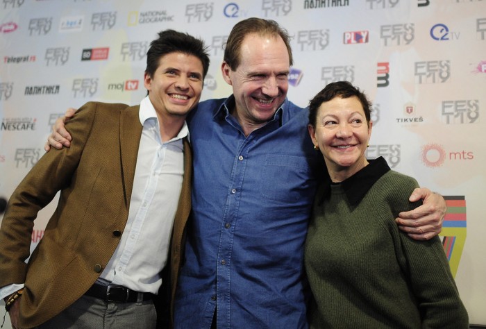 Beograd 23.02.2019. Fest 2019, konferencija za novinare ekipe filma BELA VRANA u sastavu Ralph Fiennes, reditelj i glumac, Oleg Ivenko, glavni glumac i Gabrielle Tana, producentkinja. foto Dusan ...