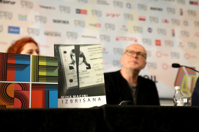 film IZBRISANA  Miha Mazzini, reditelj  Dušan Joksimović, reditelj  Judita Franković, glumica  Frenk Celar, producent   Biljana Prvanović, producent Srbija