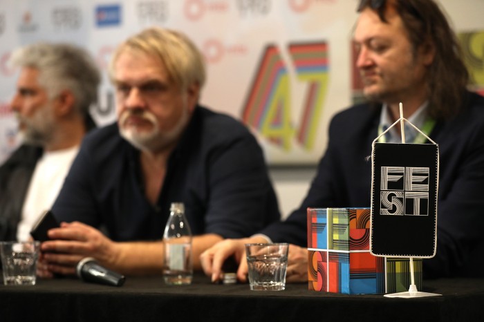 film IZBRISANA  Miha Mazzini, reditelj  Dušan Joksimović, reditelj  Judita Franković, glumica  Frenk Celar, producent   Biljana Prvanović, producent Srbija