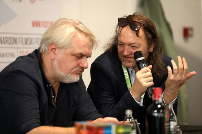 film IZBRISANA  Miha Mazzini, reditelj  Dušan Joksimović, reditelj  Judita Franković, glumica  Frenk Celar, producent   Biljana Prvanović, producent Srbija